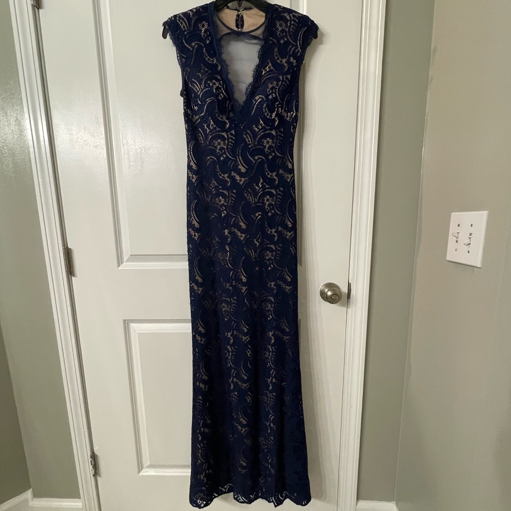 Navy Lace Maxi Dress